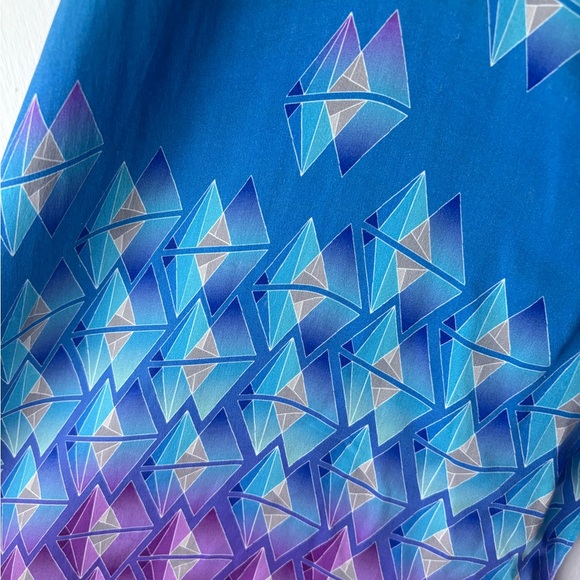 Ombré Geometric Silk Scarf - Picture 2 of 5